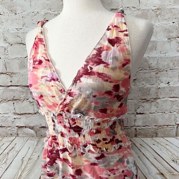 Bcbgmaxazria watercolor mesh dress sleeveless - Picture 4 of 6